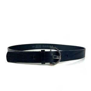 Danier Italian Leather Belt Womens Medium 33 Black Slim